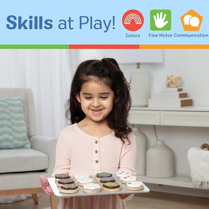 Melissa & Doug Slice Bake Cookies Wooden Play Food Set Toy for Kids 3+ Ages