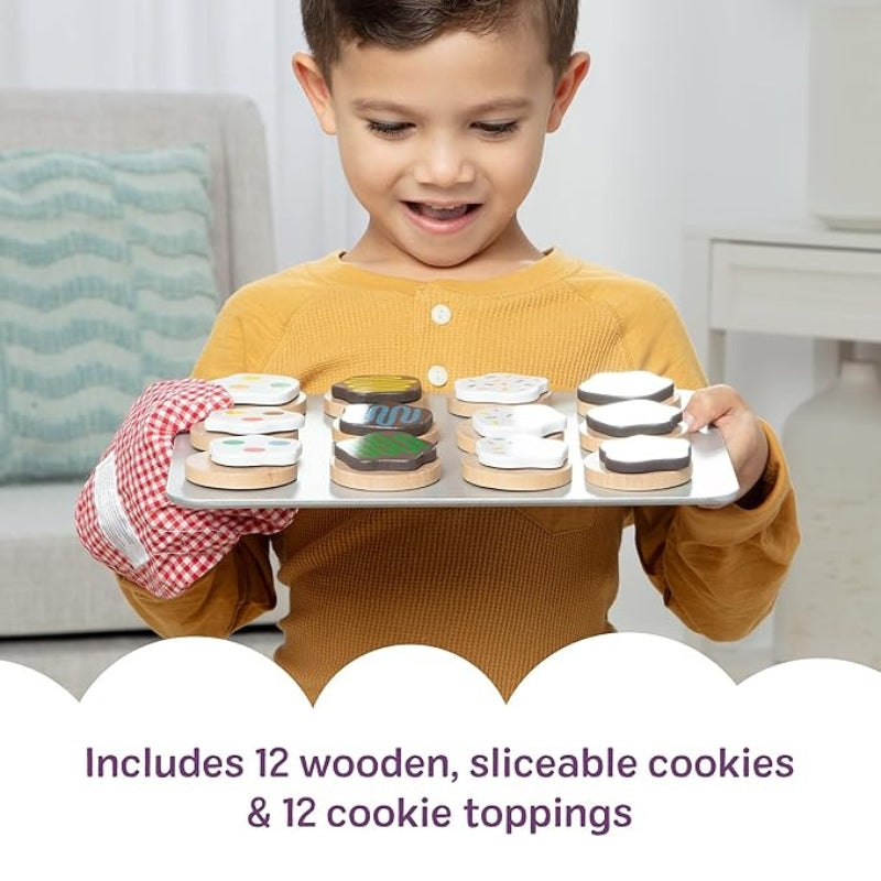 Melissa & Doug Slice Bake Cookies Wooden Play Food Set Toy for Kids 3+ Ages