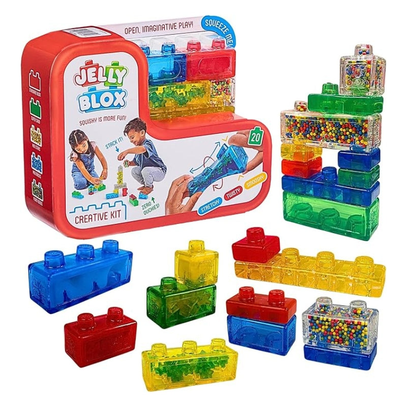 Goliath Jelly Blox 20-Pc Sensory Building Blocks Toy for Toddlers Kids 2+