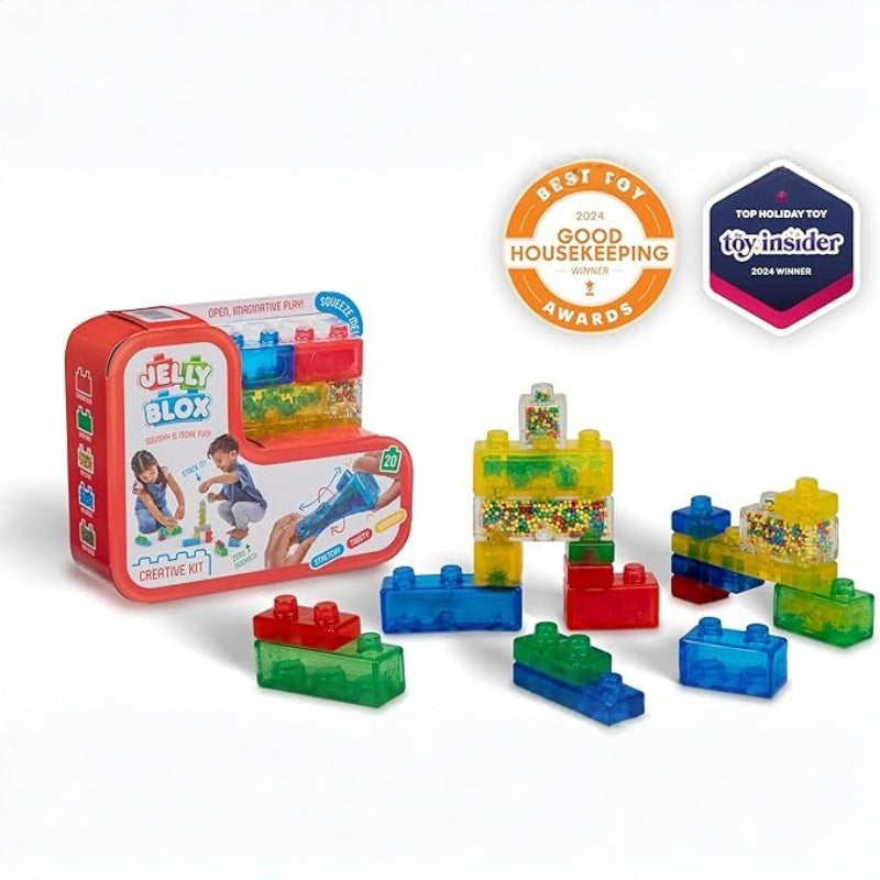 Goliath Jelly Blox 20-Pc Sensory Building Blocks Toy for Toddlers Kids 2+