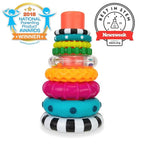 Sassy Stacks of Circles 9-Pc Stacking Ring STEM Learning Toy for Babies 6+