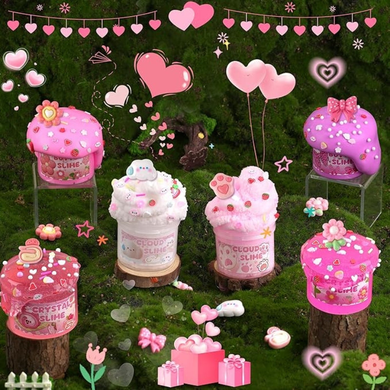 6 Pack Cloud Slime Kit for Kids Girls Boys Party Favors Birthday Gifts Kids