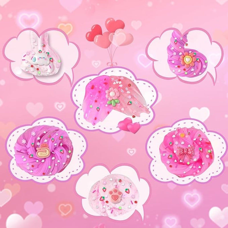 6 Pack Cloud Slime Kit for Kids Girls Boys Party Favors Birthday Gifts Kids