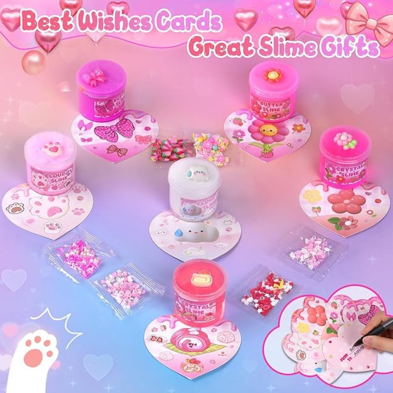 6 Pack Cloud Slime Kit for Kids Girls Boys Party Favors Birthday Gifts Kids