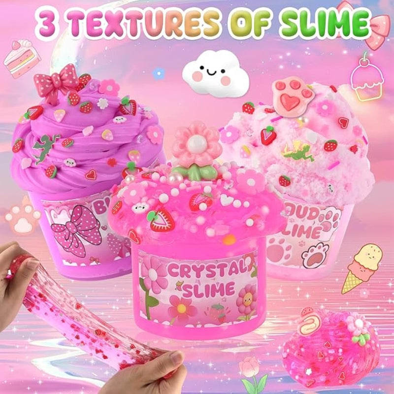 6 Pack Cloud Slime Kit for Kids Girls Boys Party Favors Birthday Gifts Kids