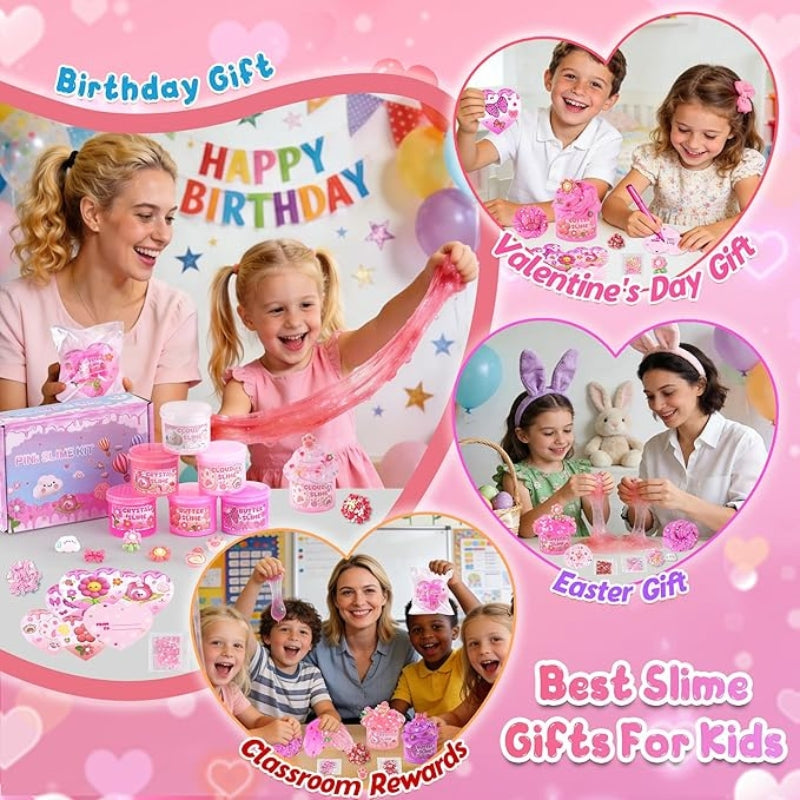 6 Pack Cloud Slime Kit for Kids Girls Boys Party Favors Birthday Gifts Kids