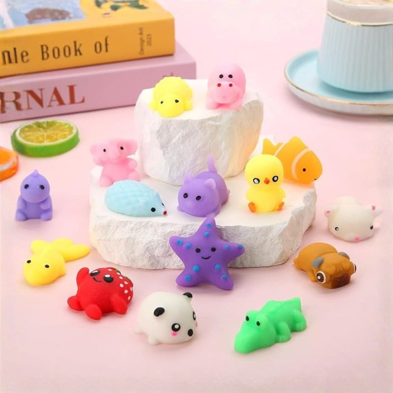 30 Pack Kawaii Squishy Toys for Kids, Mini Mochi Animals Party Favors Gifts