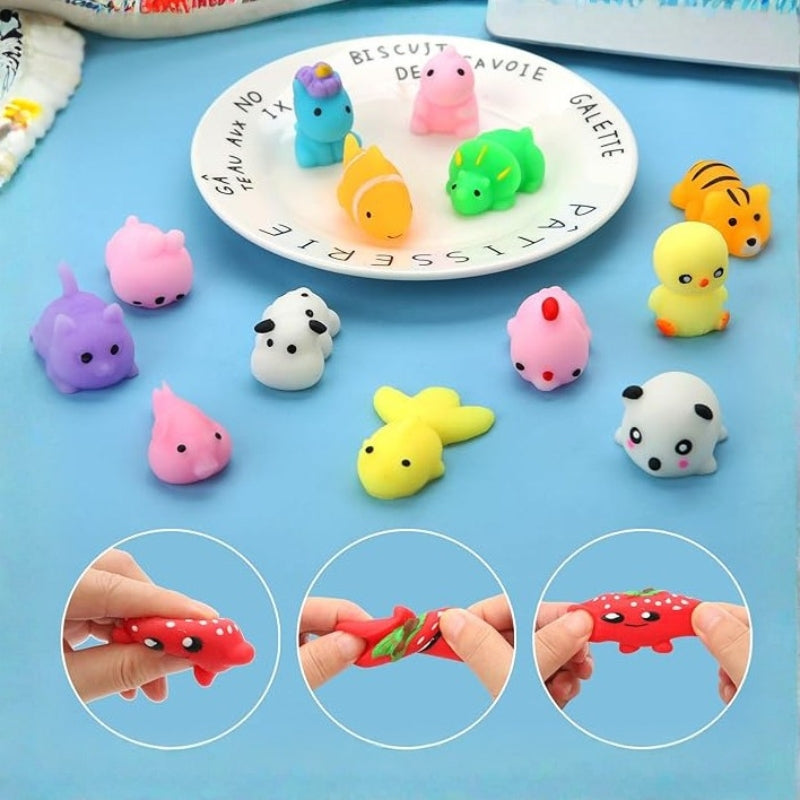 30 Pack Kawaii Squishy Toys for Kids, Mini Mochi Animals Party Favors Gifts
