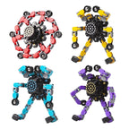 4 Pack Transformable Fidget Spinner Toys for Kids Teens Stress Relief Gifts