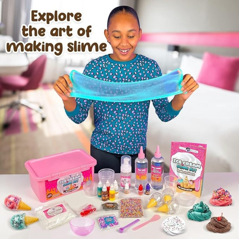 Original Ice Cream Slime Kit for Girls 31-Piece DIY Cherry Scented Arts & Crafts