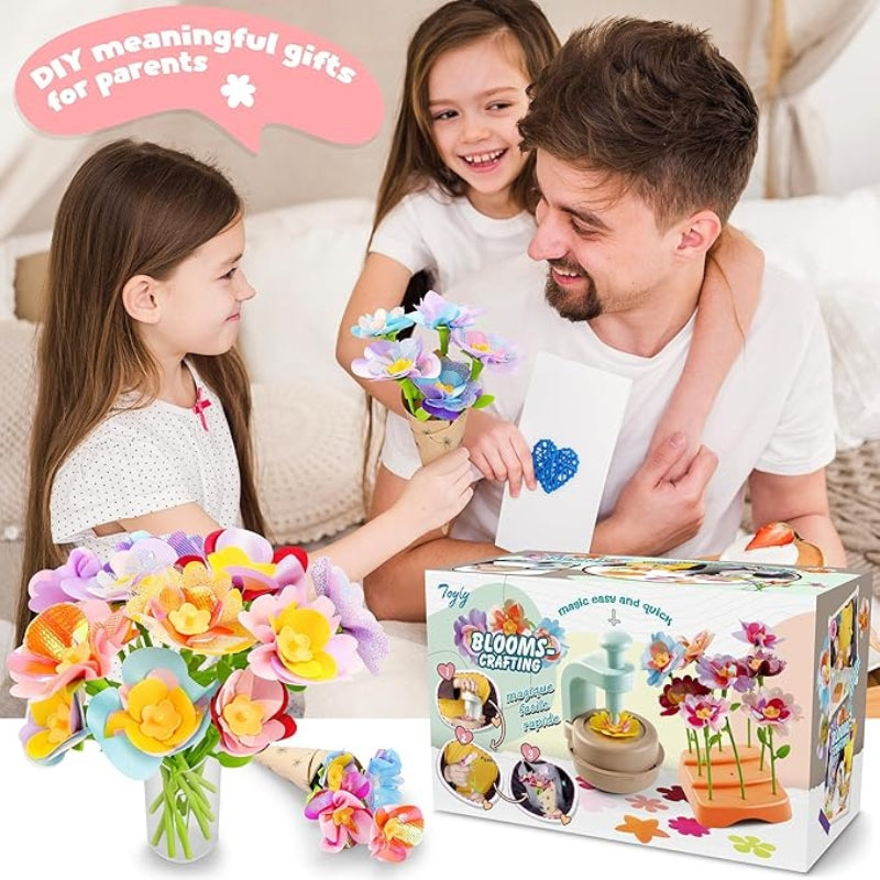 Fabric Flower Bouquet Toy DIY Craft Kit for Kids Arts Crafts Gifts Girls 4+