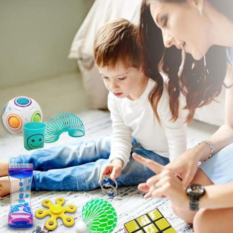 Scientoy 35 Pcs Fidget Toy Set Sensory Stress Relief for Kids Adults Calmer