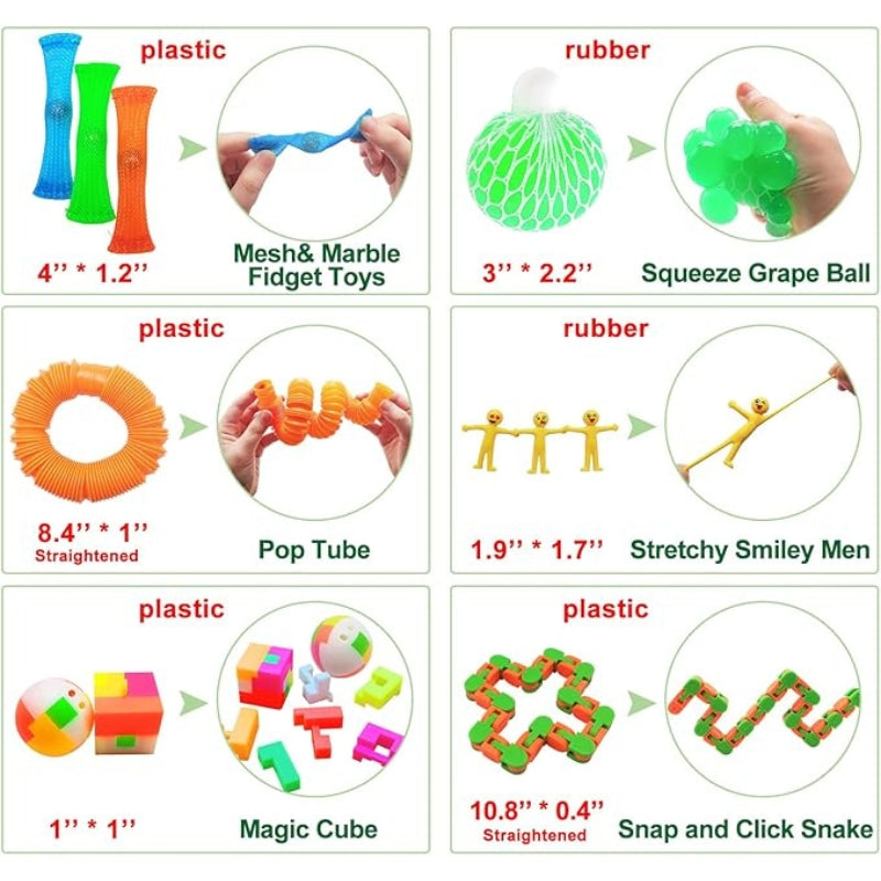 Scientoy 35 Pcs Fidget Toy Set Sensory Stress Relief for Kids Adults Calmer