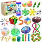 Scientoy 35 Pcs Fidget Toy Set Sensory Stress Relief for Kids Adults Calmer