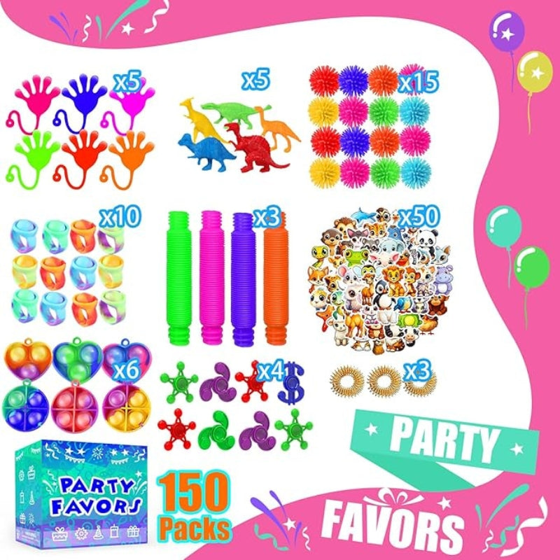150 Pack Fidget Toys Bulk Party Favors for Kids Classroom Prizes Boys Girls