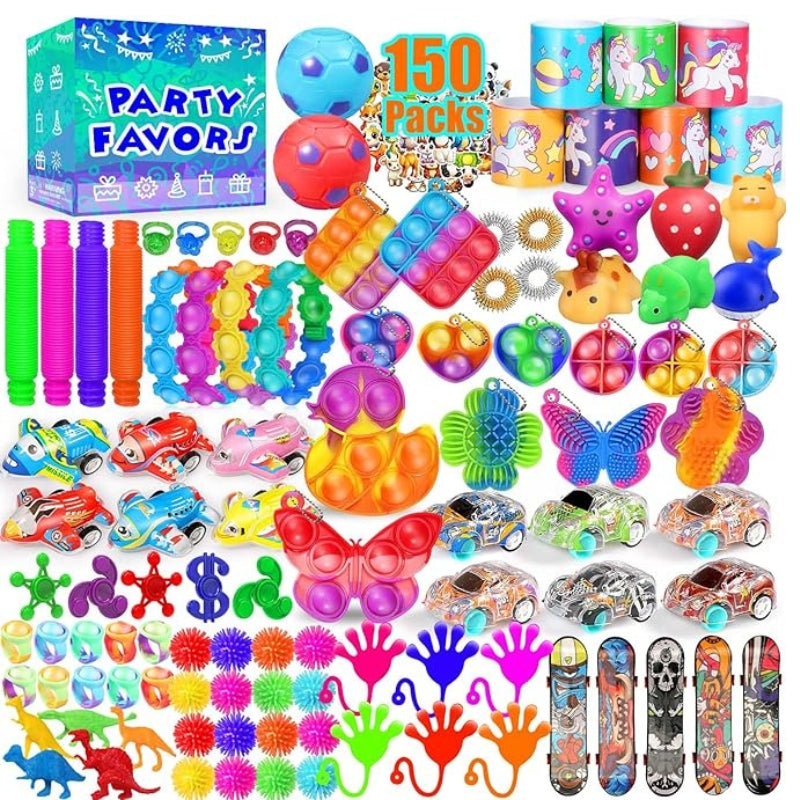 150 Pack Fidget Toys Bulk Party Favors for Kids Classroom Prizes Boys Girls