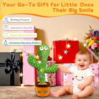 Talking Dancing Cactus Toy for Babies Singing Repeating Light Up Toddler Toy