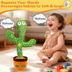 Talking Dancing Cactus Toy for Babies Singing Repeating Light Up Toddler Toy