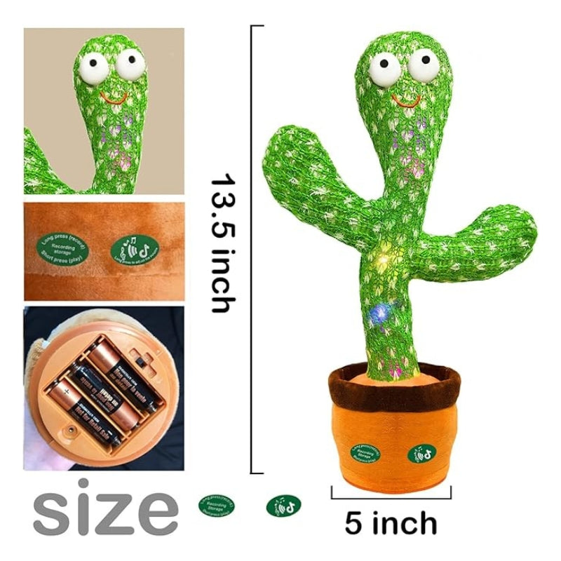 Talking Dancing Cactus Toy for Babies Singing Repeating Light Up Toddler Toy