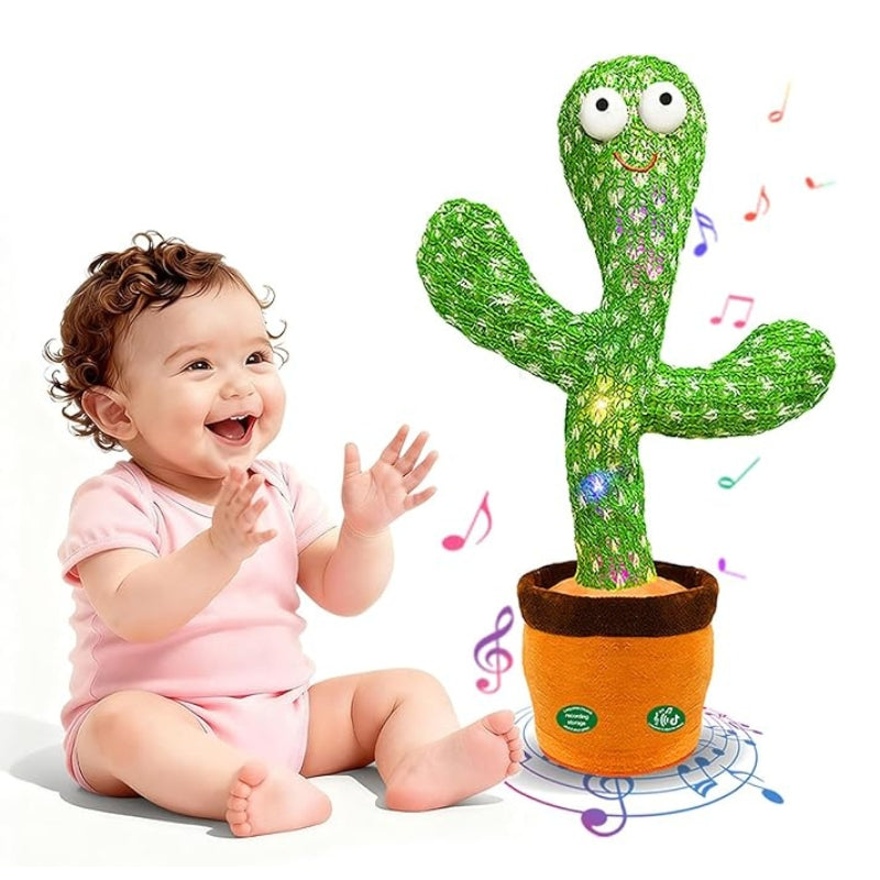 Talking Dancing Cactus Toy for Babies Singing Repeating Light Up Toddler Toy
