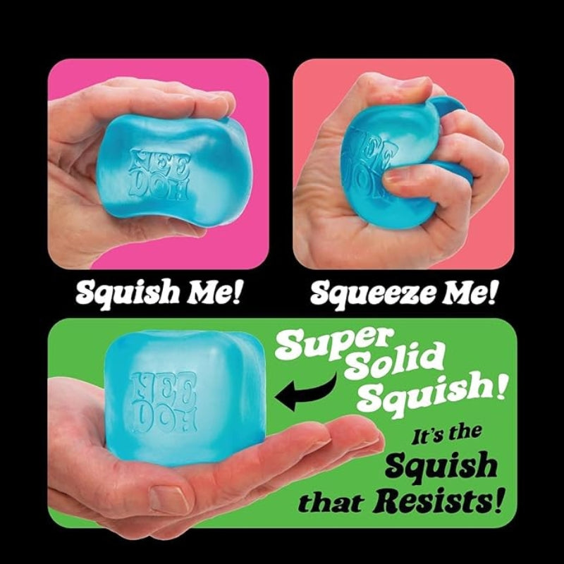NeeDoh Nice Cube 2.25 Inch Sensory Squeeze Toy Super Solid Squish StressRel